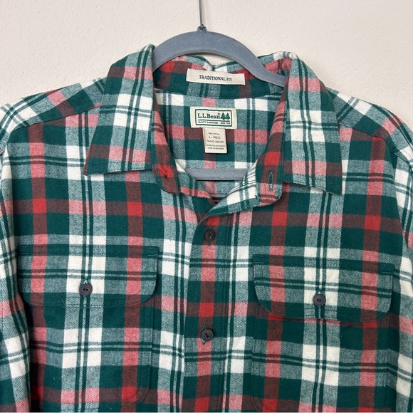 L.L Bean traditional fit men’s flannel size Large - Picture 3 of 8